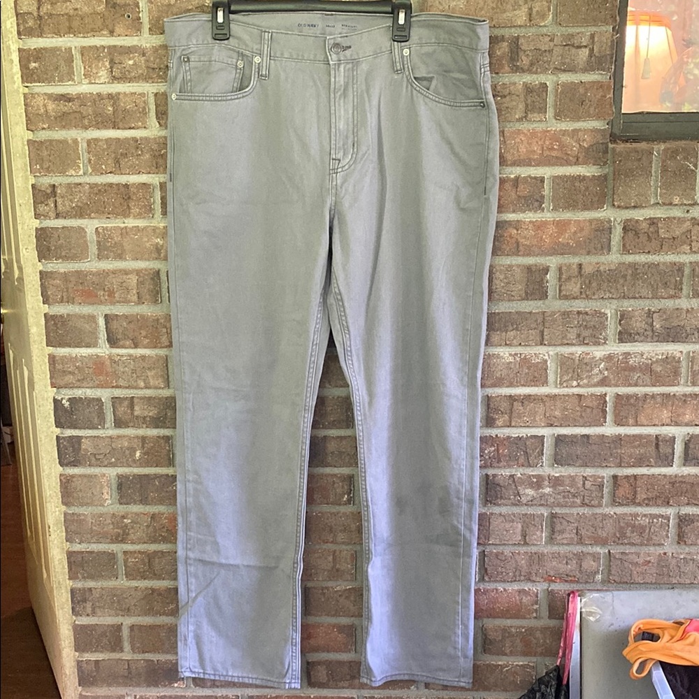 Old Navy Straight Fit Gray Pants
